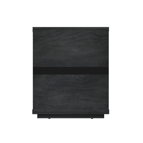 Manhattan Comfort Evelyn Nightstand in Charcoal Grey - Set of 2 - 2-NS011-CH