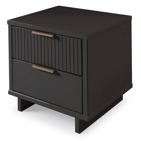 Manhattan Comfort Granville Nightstand 2.0 in Dark Grey - NS-5015