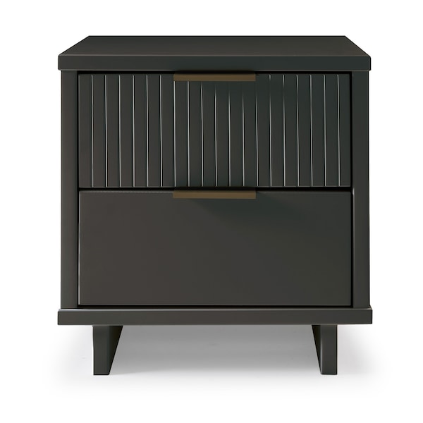 Manhattan Comfort Granville Nightstand 2.0 in Dark Grey - NS-5015