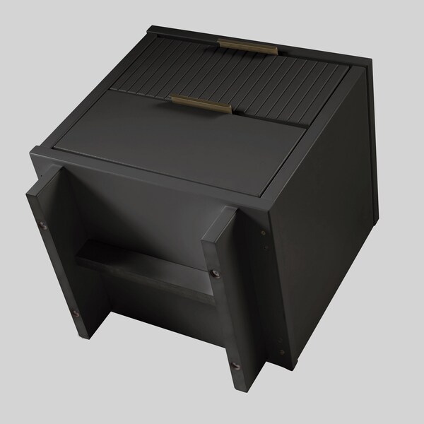 Manhattan Comfort Granville Nightstand 2.0 in Dark Grey - NS-5015