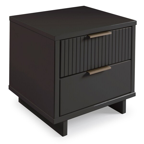 Manhattan Comfort Granville Nightstand 2.0 in Dark Grey - NS-5015