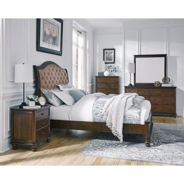 Progressive Furniture Bedroom Nightstand, Aged Oak - B122-43