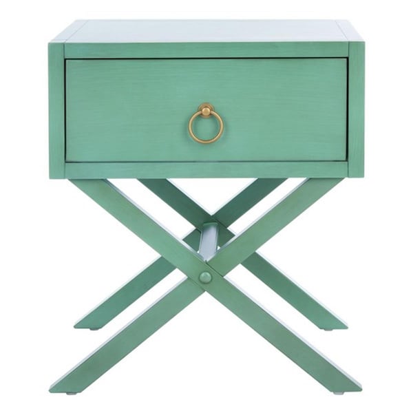 Safavieh Odilia 1 Drawer Turquoise Nightstand - 22 x 19 x 16 in. - NST9200C