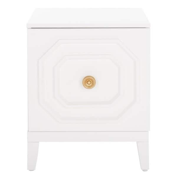 Safavieh Riya 1 Door Nightstand, White - NST5006A