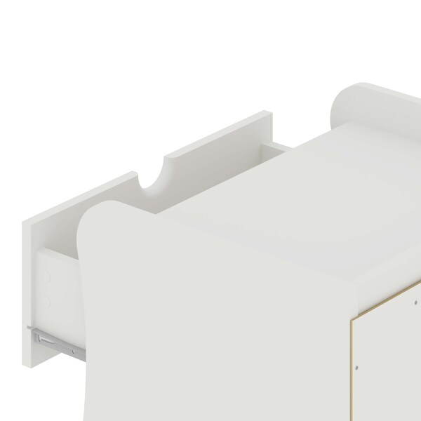 Manhattan Comfort Coney Nightstand - Set of 2 in White - 2-181GMC1