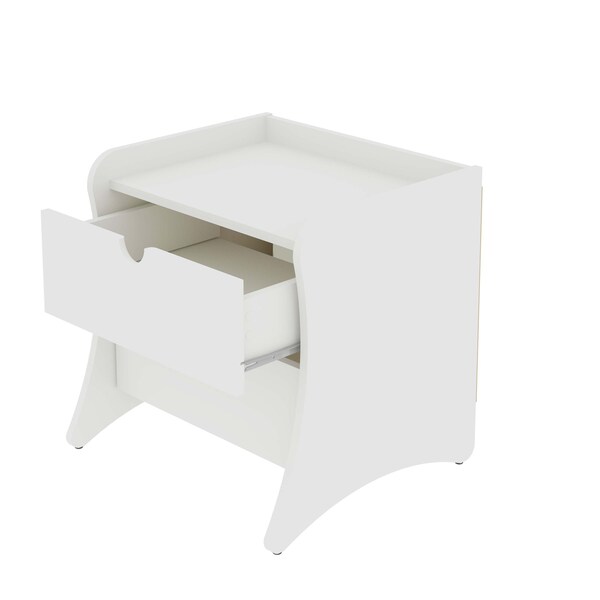 Manhattan Comfort Coney Nightstand - Set of 2 in White - 2-181GMC1