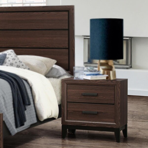 Hypersign Digital Signage Tristate Apartment Furnishres  Athens Night Stand - Brown & Black, 25 x 24 x 17 in. - B0171-N
