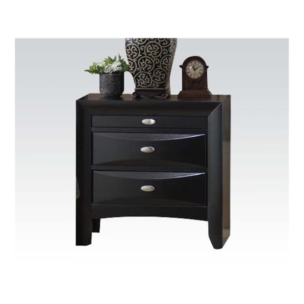 Acme Furniture Industry Ireland Nightstand With Pull-Out Tray In Black - 4163
