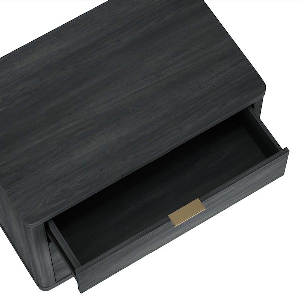 Manhattan Comfort Evelyn 32in Nightstand 4.0 in Charcoal Grey - NS014-CH