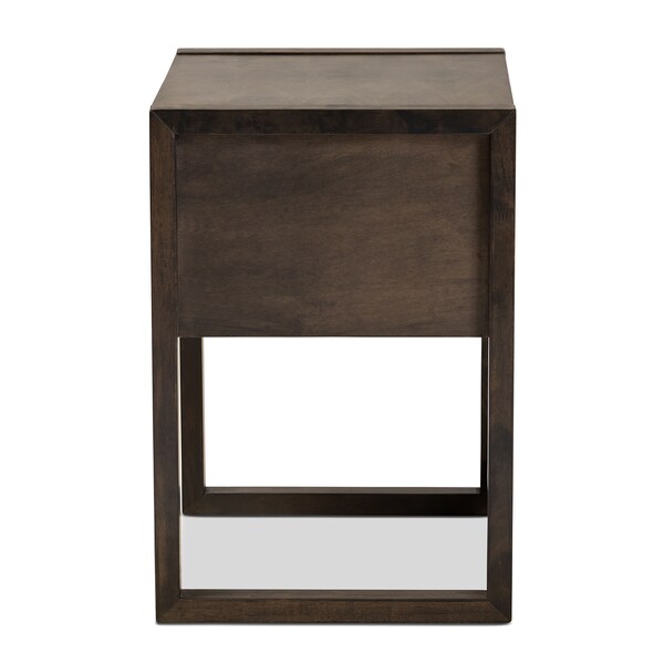 Baxton Studio Inicio Ash Brown Finished 1-Drawer Wood Nightstand - 157-9080