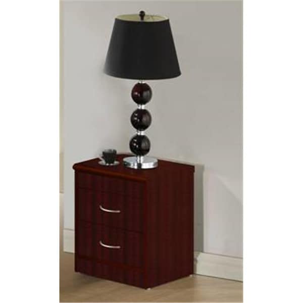Hodedah 2 Drawer Night Stand - HI917N BLACK