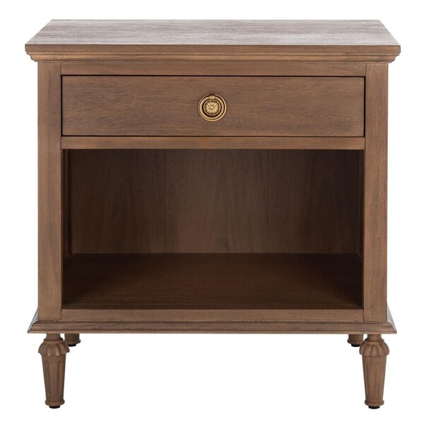 Safavieh Lisabet 1 Drawer Wood Nightstand, Brown - SFV7704A