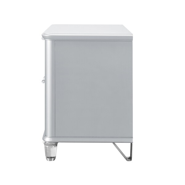 Global Furniture Usa Contemporary Lando Silver Nightstand - 6672