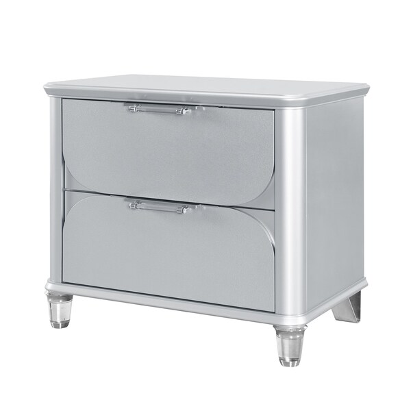 Global Furniture Usa Contemporary Lando Silver Nightstand - 6672