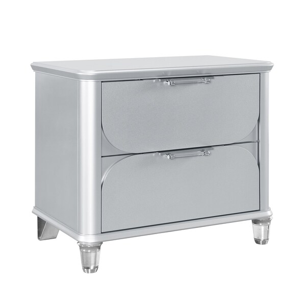 Global Furniture Usa Contemporary Lando Silver Nightstand - 6672