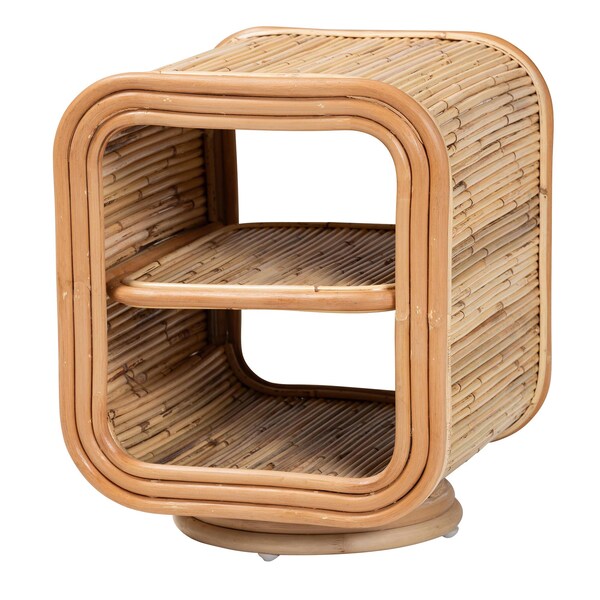 Bali & Pari Bethari Bohemian Natural Rattan Nightstand - 244-13677-ZORO
