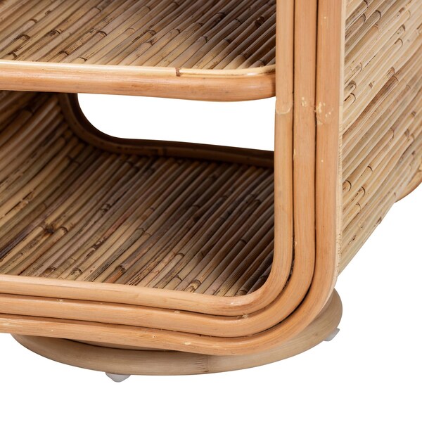 Bali & Pari Bethari Bohemian Natural Rattan Nightstand - 244-13677-ZORO
