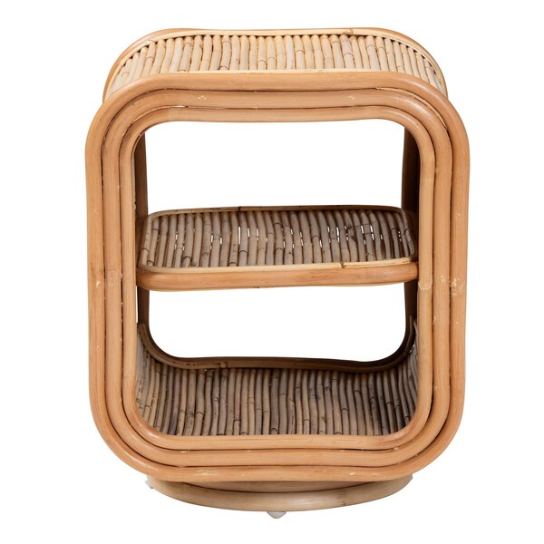 Bali & Pari Bethari Bohemian Natural Rattan Nightstand - 244-13677-ZORO