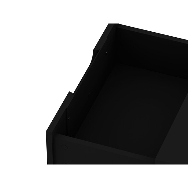 Manhattan Comfort Rockefeller Nightstand 2.0 in Black (Set of 2) - 2-102GMC2