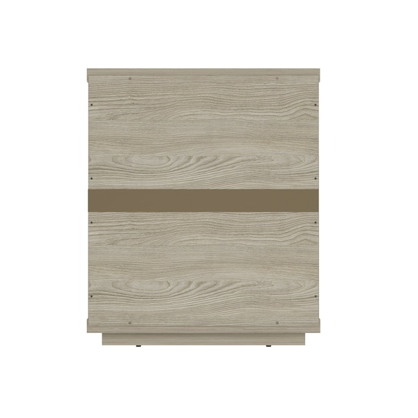 Manhattan Comfort Evelyn Nightstand in Natural - Set of 2 - 2-NS013-NA