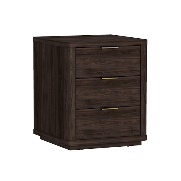 Manhattan Comfort Evelyn Nightstand in Brown - Set of 2 - 2-NS013-BR
