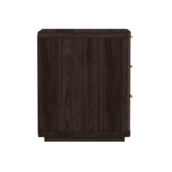 Manhattan Comfort Evelyn Nightstand in Brown - Set of 2 - 2-NS013-BR