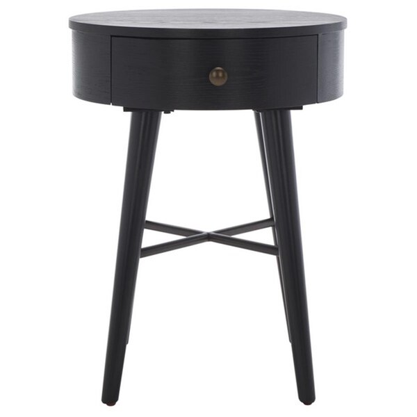 Safavieh Scully 1 Drawer Nightstand, Black & Antique Gold - NST6406B