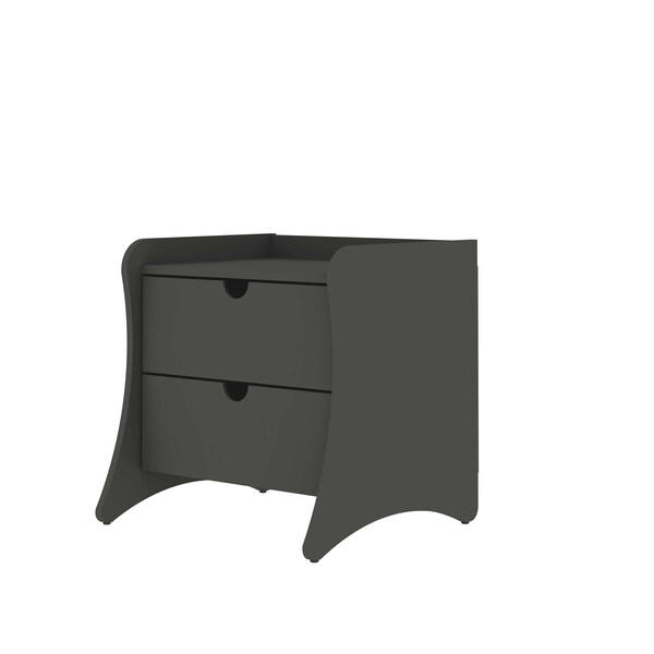 Manhattan Comfort Coney Nightstand in Grey - 181GMC9