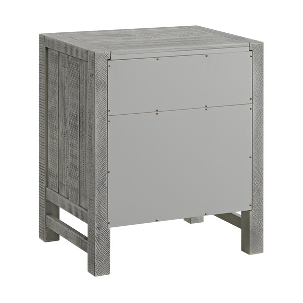 Alaterre Furniture Arden 2-Drawer Wood Nightstand, Driftwood Gray - ANAN0132
