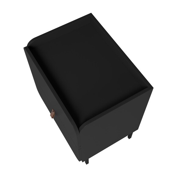Manhattan Comfort Bogardus Nightstand in Black - NS-319AMC153