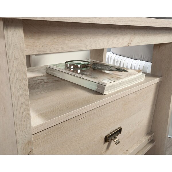 Sauder Trestle Night Stand Cc , Drawer with metal runners and safety stops features T-lock assembly system - 433922