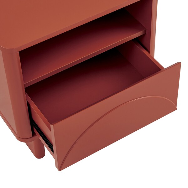 Manhattan Comfort Ella Nightstand in Terracotta - NS005-OR