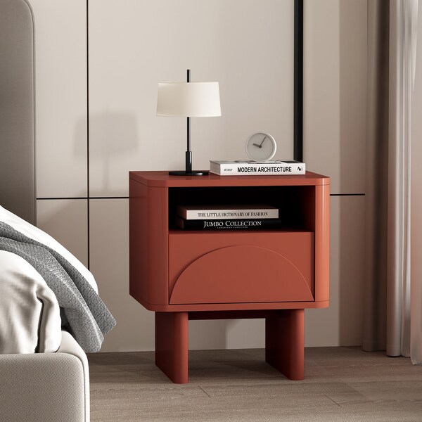 Manhattan Comfort Ella Nightstand in Terracotta - NS005-OR