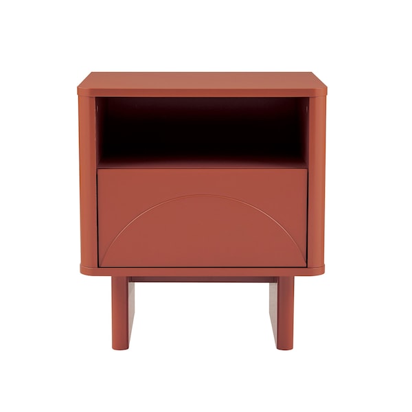 Manhattan Comfort Ella Nightstand in Terracotta - NS005-OR