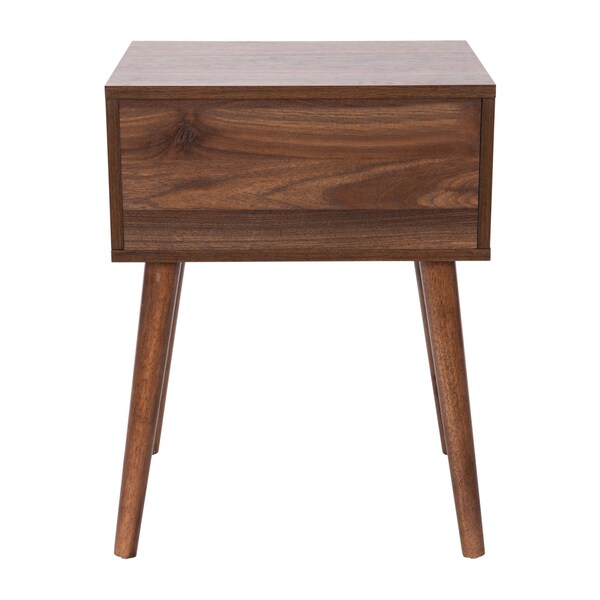 Flash Furniture Dark Walnut One Drawer Nightstand or Accent Table - EM-0319-WAL-GG