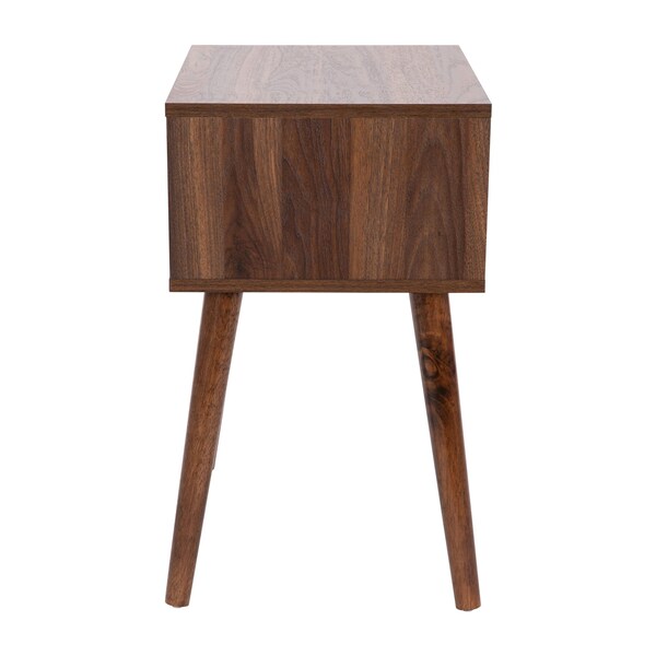 Flash Furniture Dark Walnut One Drawer Nightstand or Accent Table - EM-0319-WAL-GG