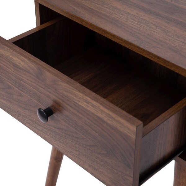 Flash Furniture Dark Walnut One Drawer Nightstand or Accent Table - EM-0319-WAL-GG