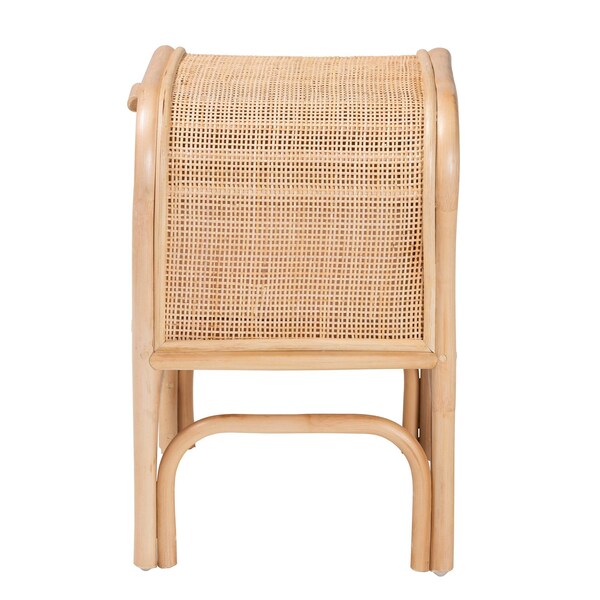 Bali & Pari Carabella Bohemian Natural Rattan 1-Drawer Nightstand - 244-13673-ZORO