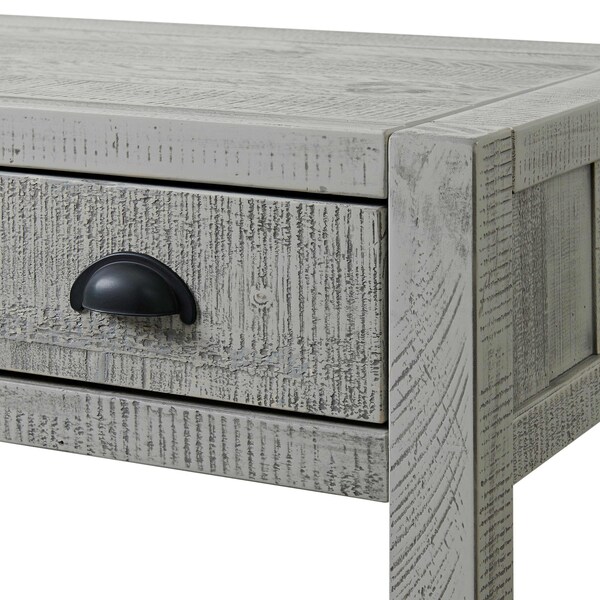 Alaterre Furniture Arden 2-Drawer Wood Nightstand with Open Shelf, Driftwood Gray - ANAN0232