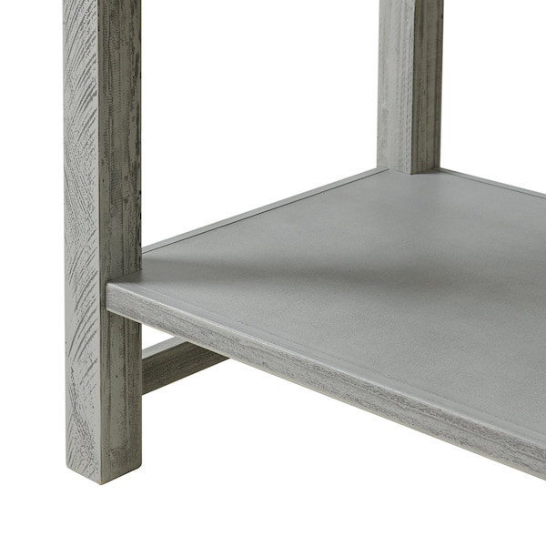 Alaterre Furniture Arden 2-Drawer Wood Nightstand with Open Shelf, Driftwood Gray - ANAN0232