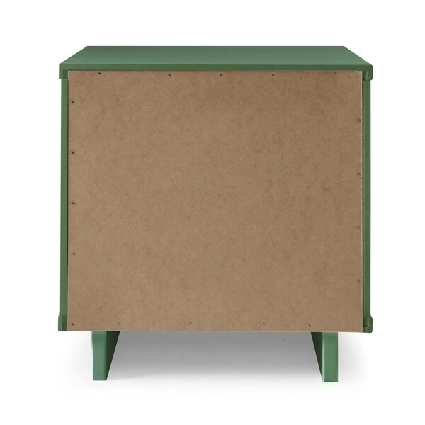 Manhattan Comfort Granville Sage Green 2-Drawer Nightstand, 2PK - 2-NS-5013