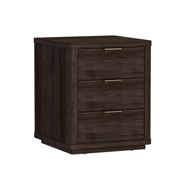 Manhattan Comfort Evelyn Nightstand in Brown - NS013-BR