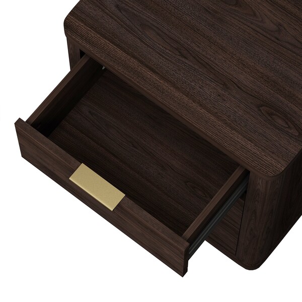 Manhattan Comfort Evelyn Nightstand in Brown - NS013-BR