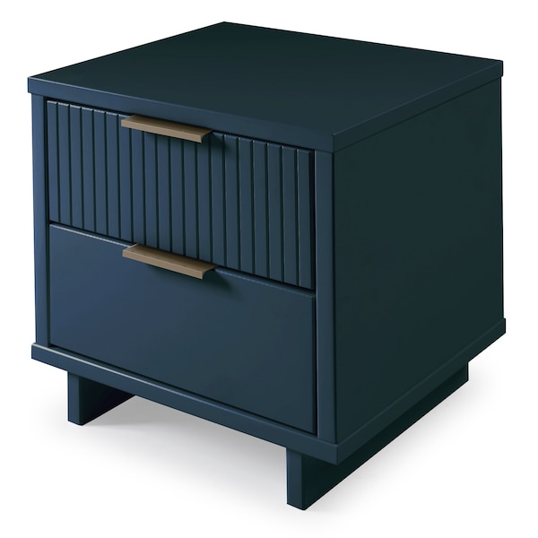 Manhattan Comfort Granville Nightstand 2.0 in Midnight Blue - NS-5014