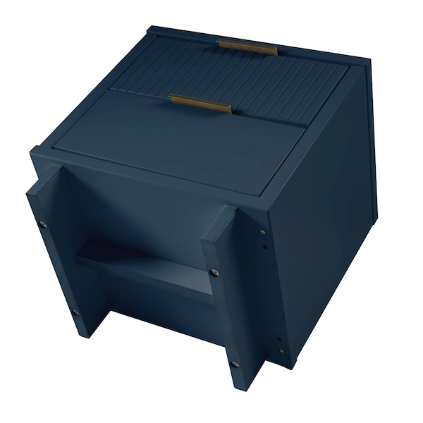 Manhattan Comfort Granville Nightstand 2.0 in Midnight Blue - NS-5014