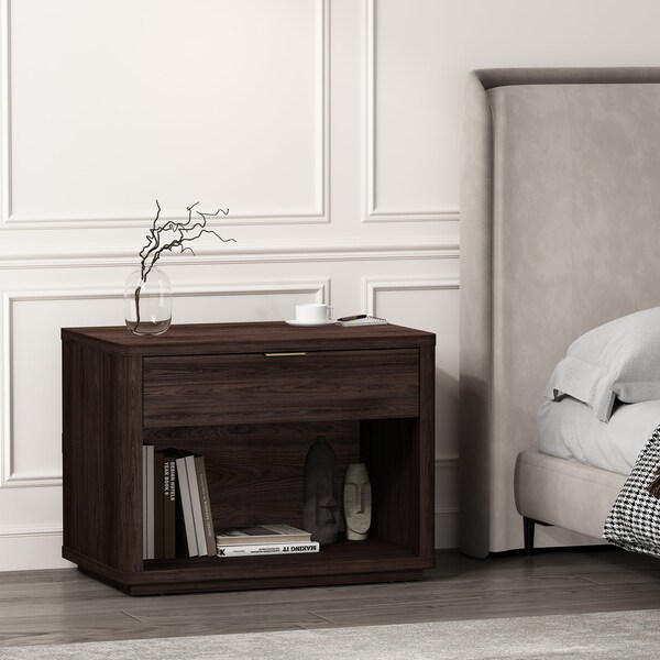 Manhattan Comfort Evelyn 32in Nightstand 2.0 in Brown - NS012-BR