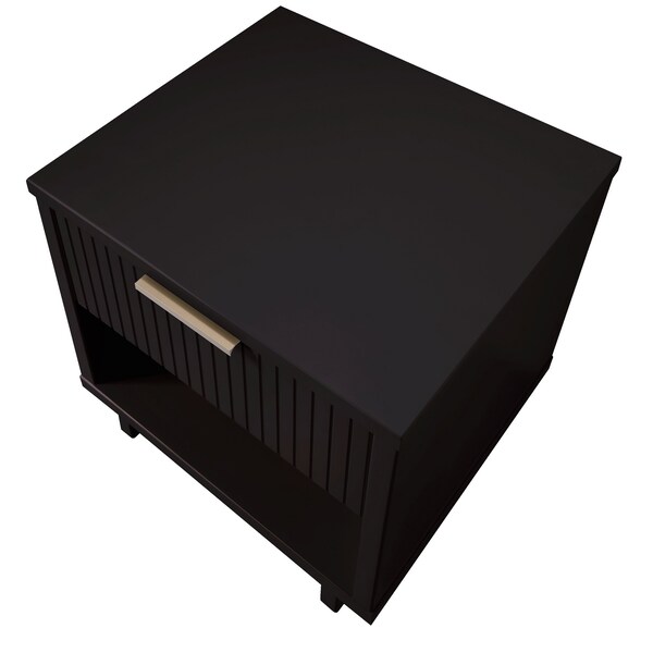 Manhattan Comfort Granville Nightstand 1.0 in Black - NS-5002