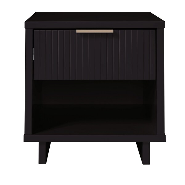 Manhattan Comfort Granville Nightstand 1.0 in Black - NS-5002