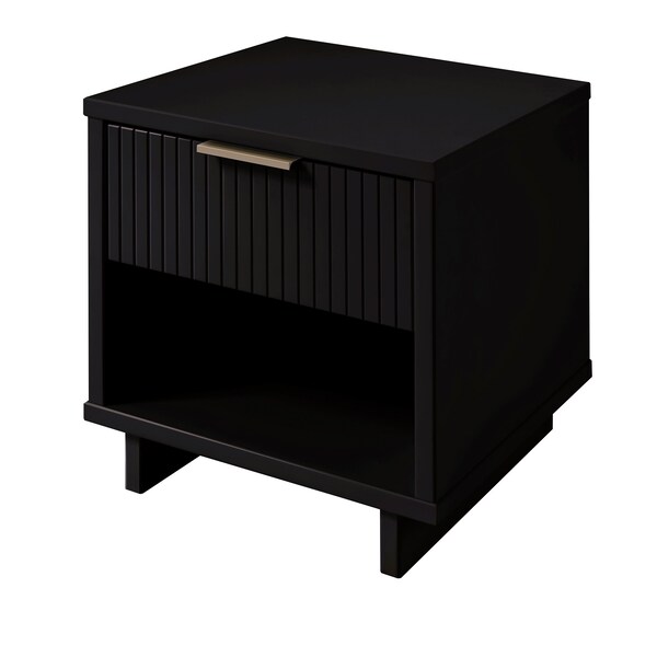 Manhattan Comfort Granville Nightstand 1.0 in Black - NS-5002