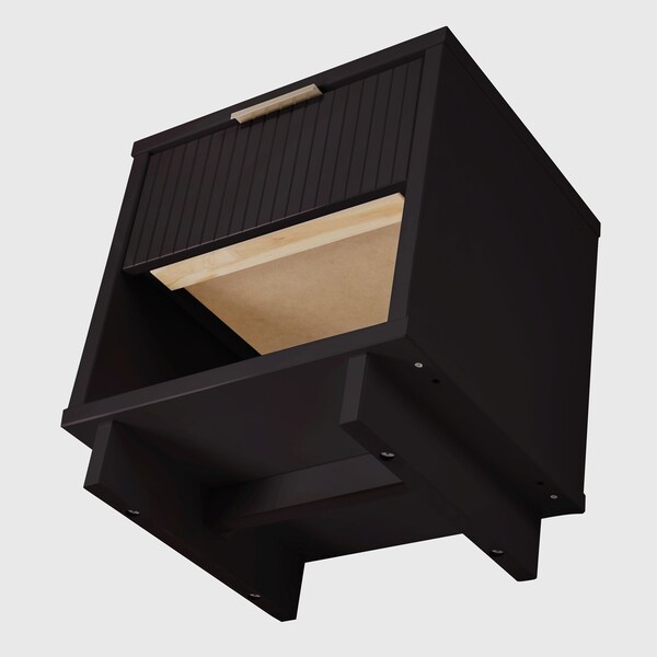 Manhattan Comfort Granville Nightstand 1.0 in Black - NS-5002